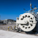 Industriefoto einer Gelände der Nord Stream 2 Anlandestation in Lubmin bei Greifswald, die eine Verbindung zwischen Nord Stream 2 und dem europäischen Erdgas-Pipelinenetz darstellt